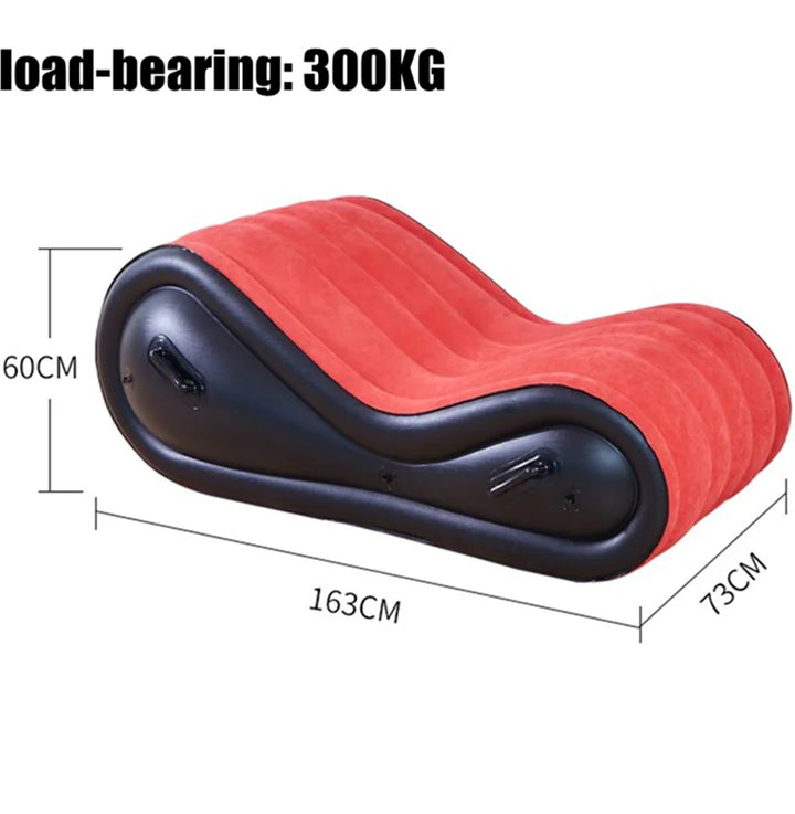 Free Shipping Inflatable Sofa Bed Folding Relaxing Travel Chair Garden Furniture Sets PVC S Shape Comfort Camping Lounges Chaise