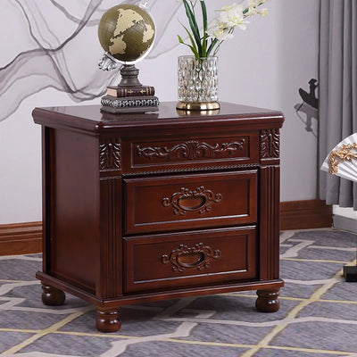 Vintage Coffee Bedside Table Nightstands Bedroom Wooden Bedside Table Nightstands Drawers Comodini Auxiliary Furniture YY50BT