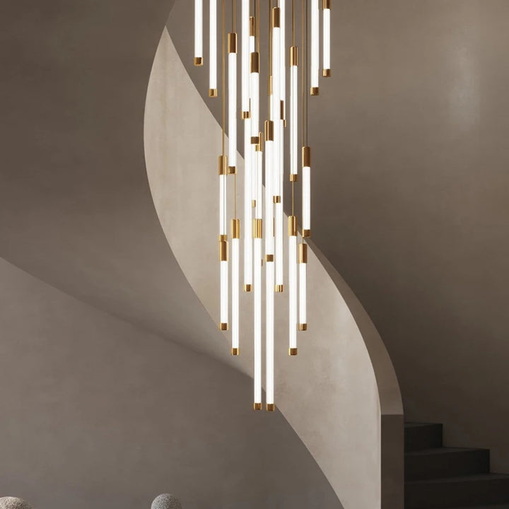 Hotel Decorative LED Luxury Chandelier Hanging Pendant Light Living Dining Room Villa Hall Stair Suspension Lustre Lampara techo