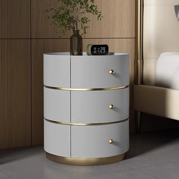 Modern Morocco Round Nightstands - Minimalist Luxury Multifunctional Organizers