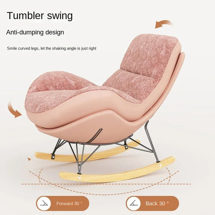 Rocking Chair Living Room Balcony Lazy Rocking Chair Home Single-Seat Sofa Chair Light Luxury Internet Sofa Chair Lounge