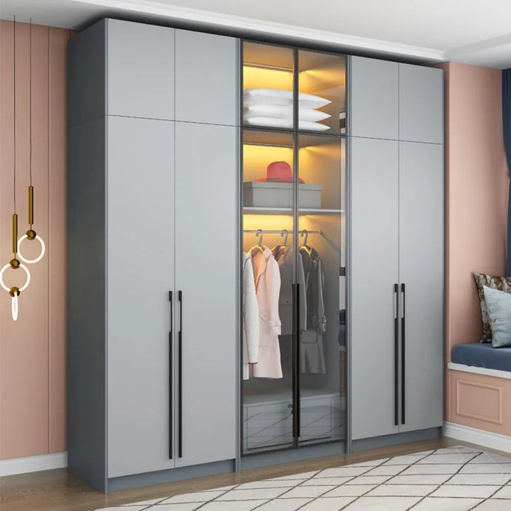 Push Pull Wardrobes Door Vertical Luxury Trousers Organizer Space Saving Holder Rail Closet Partition Rangement Home Furniture