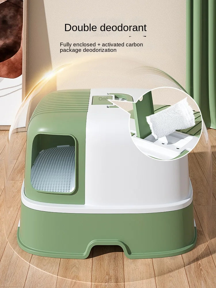 Cat Litter Box Fully Enclosed Oversized Hallway Supply Tray Oversized Long Aisle Drawer Pet Toilet Furniture Supplies