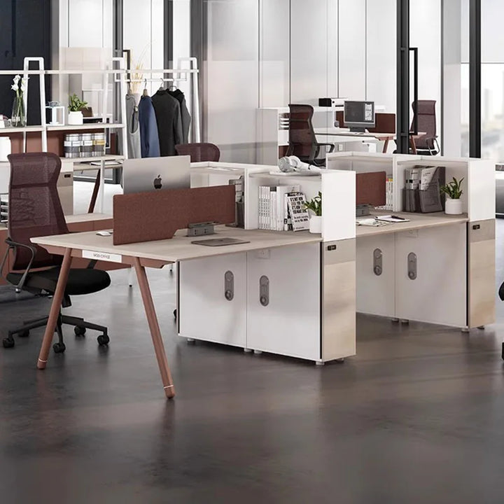 Luxury Wood Office Desks Modern Design Storage Standing Work Computer Office Table Drawers Scrivania Salvaspazio Home Furniture