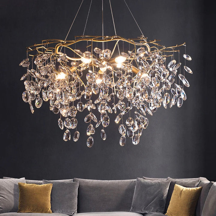 Nordic LED Luxury Branch Shape Chandeliers Pendant Hanging Lighting Fixture Living Dining Room Kitchen Restaurant Decor Lustre