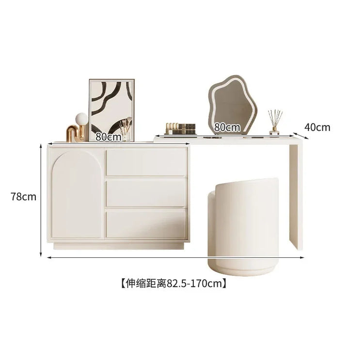 Modern Mirror Dressers Girl Makeup Bathroom Standing Makeup Coffee Desk Nightstands Dressers Luxury Tocador Home Furniture HDH