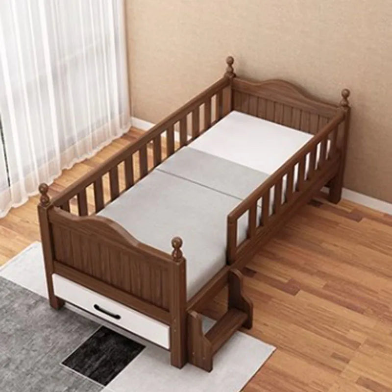 Single Sleeping Beds Children Girls Safety Bumper Floor Fashion Kids Beds Wooden Beauty Camas Dormitorio Bedroom Furniture