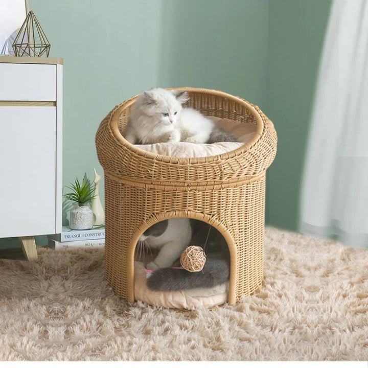 Nest Closed Summer Double Layer Cat House Kennel Four Seasons Universal  Pet Supplies Bed Cat Hammock  Dog House