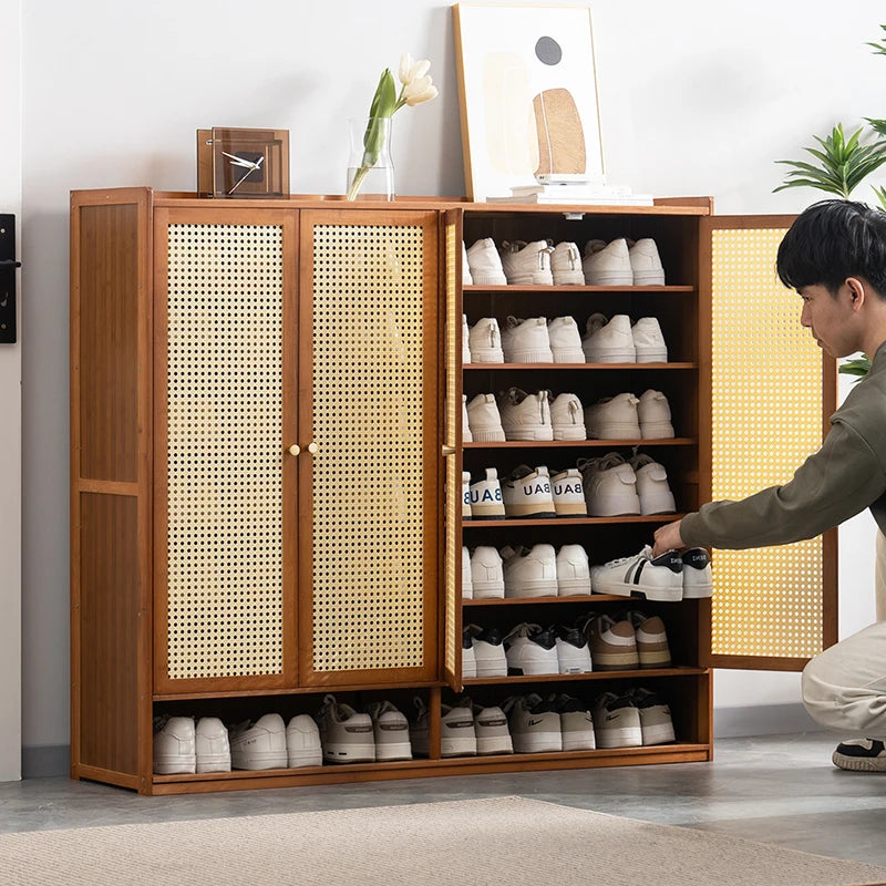 Hallway Narrow Shoe Rack Storage System Modern Simplicity Shoe Rack Mid-century Muebles Para El Hogar Maderaa Furniture Home