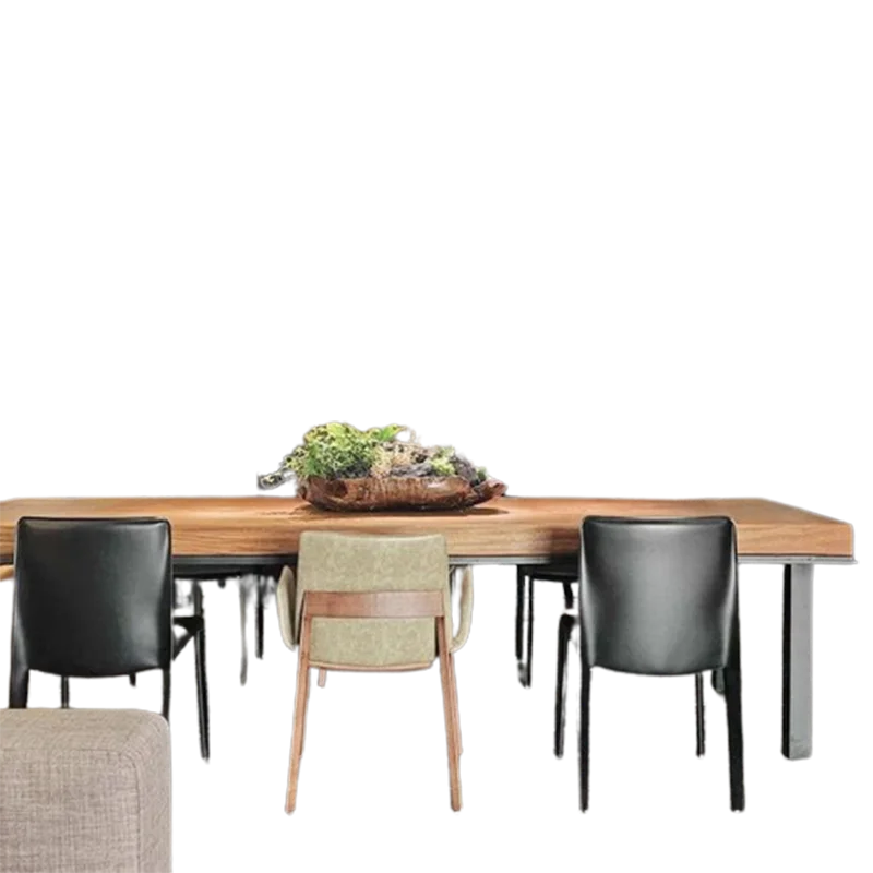 Modern Dinner Table Kitchen Home Service American Creative Unique Table Steel Art Beautiful Meeting De Comedor Home Furniture