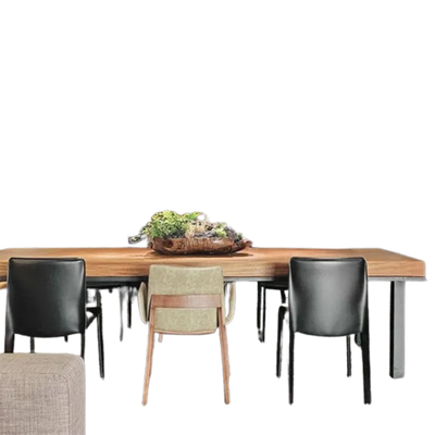 Modern Dinner Table Kitchen Home Service American Creative Unique Table Steel Art Beautiful Meeting De Comedor Home Furniture