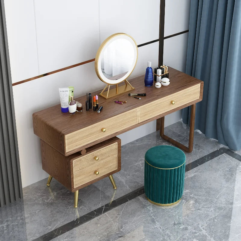 Modern Bedroom Vanity Table Multi Functional Wooden Office Vanity Table Study Simple Makeup Tocador Mueble Home Furniture YY50VT