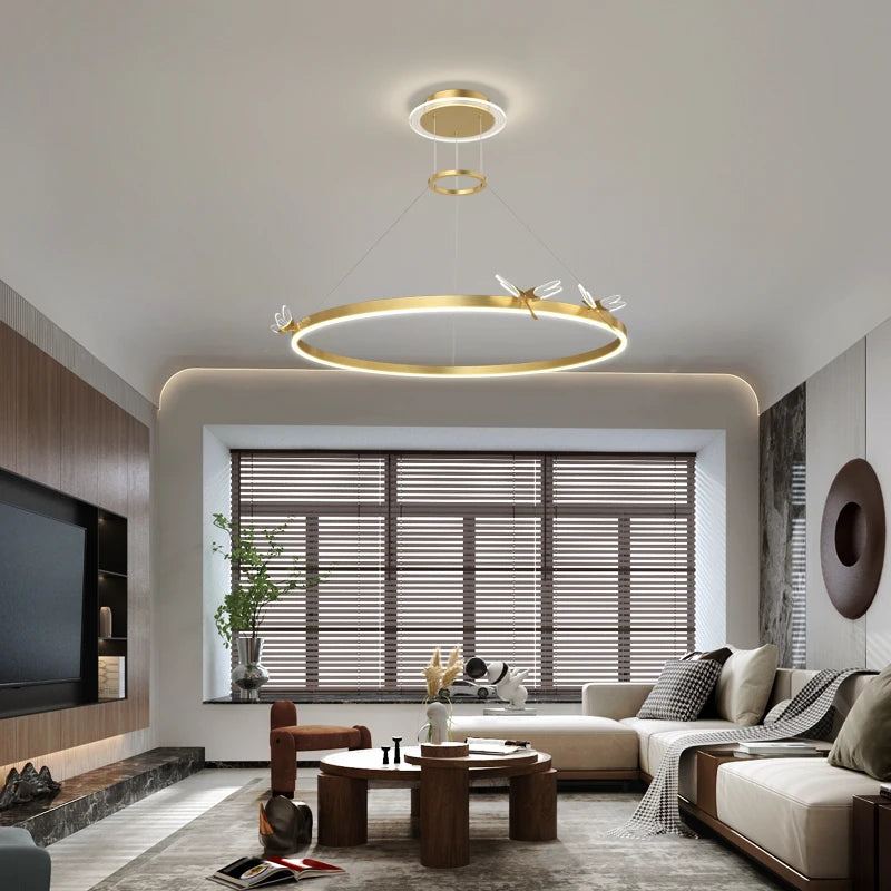 LED Ceiling Chandelier for Annular Dining Lighting Pendant Lamp Living Decoration Hanging Home Lamps Indoor Lighting
