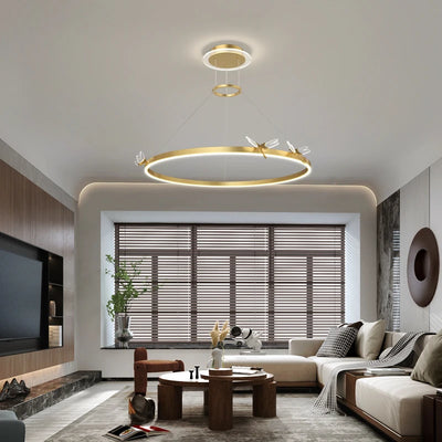 LED Ceiling Chandelier for Annular Dining Lighting Pendant Lamp Living Decoration Hanging Home Lamps Indoor Lighting