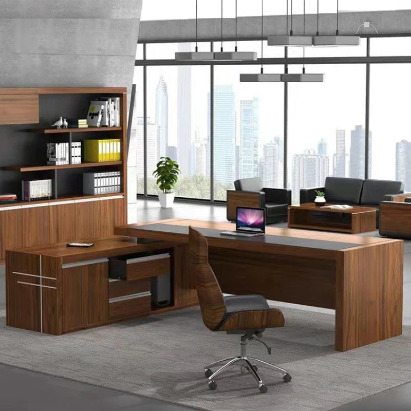 Modern Standing Computer Desk Large Wood Wooden Pc Office Desk Home Executive Escritorio Para Compuradora Modern Furniture