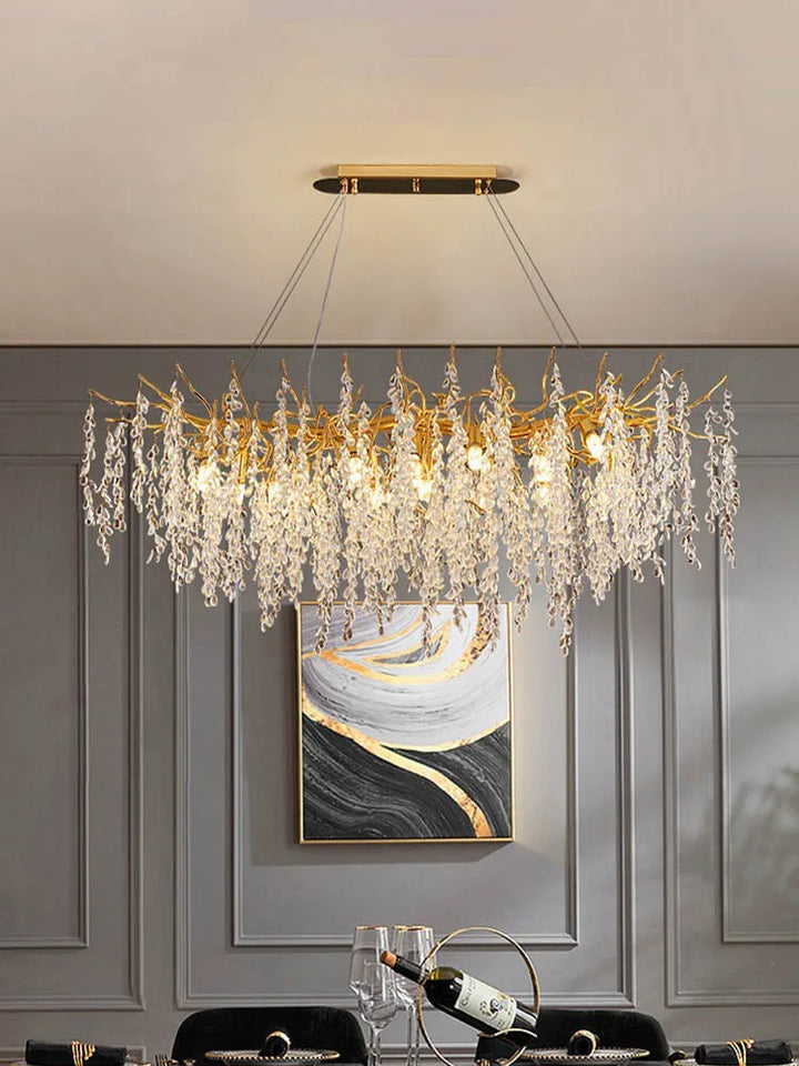 Modern Luxury Crystal Pendant Lamp Home Decoration Grape Bedroom Dining Living Room Ceiling Chandelier LED Lighting Fixtures