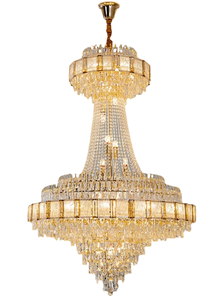 Chandelier Crystal Luxury Large Gold Nordic Home Decoration Led High-end Hanging Lamp Cristal Lustres for Staircase Villa Duplex