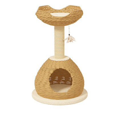 Nordic Rattan Cat Scratching Board for Pet Furniture Small Apartment Cat Holder Pet Supplie Creative Simple Comfortable Cat Tree
