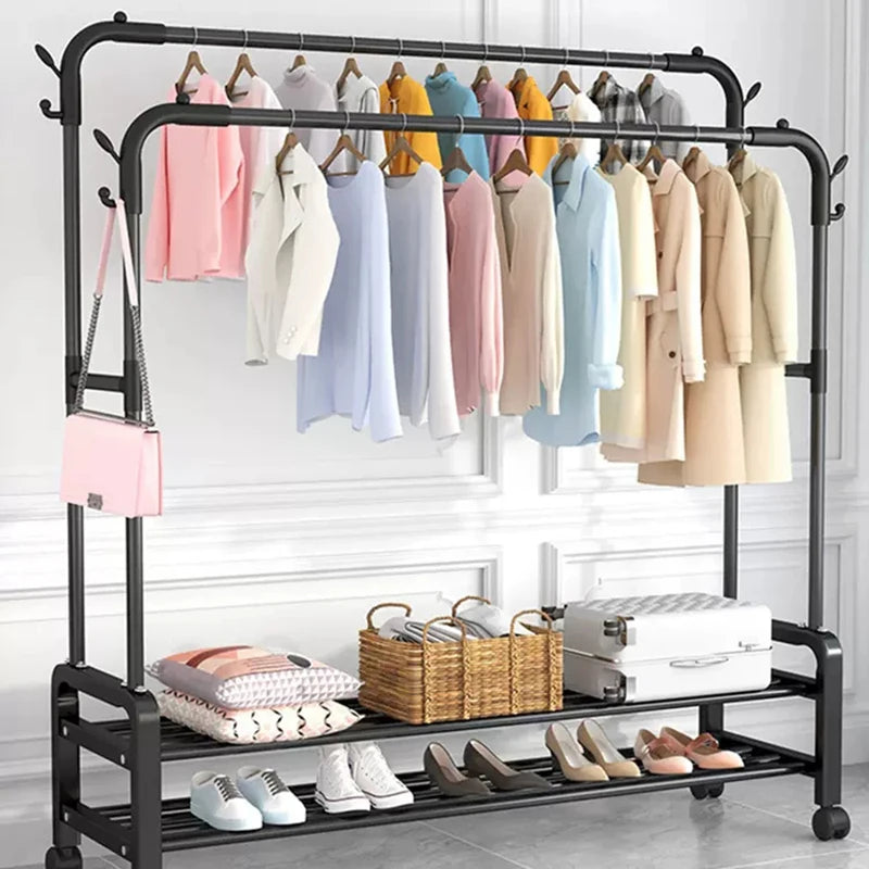 Modern Metal Detachable Coat Rack Place Kitchen Balcony Long Clothes Hanger Aesthetic Garden Arara De Roupa Hallway Furniture