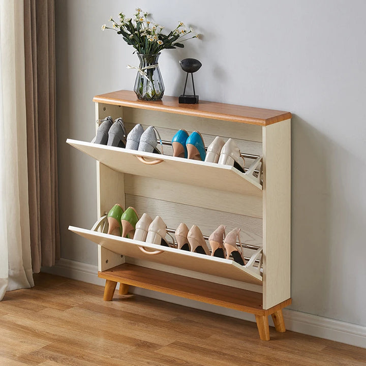 Wooden Organizer Shoe Rack Narrow Cabinet Portable Shoe Rack Relaxing Nordic Interior Muebles Para El Hogar Maderaa Furniture