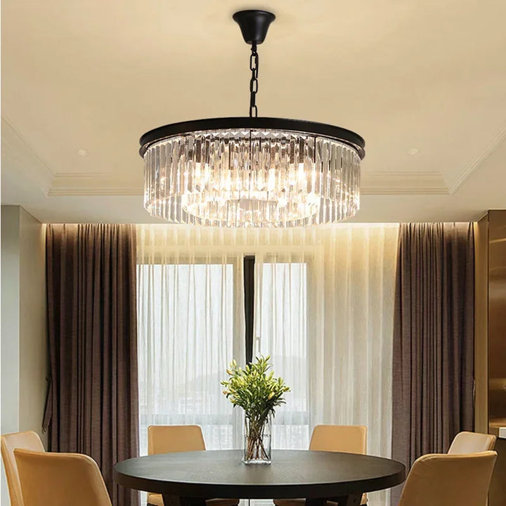 Postmodern Luxury Living Room Chandelier Crystal Round Ceiling Lamp Bedroom Simple Modern Dining  Indoor Lighting For Home