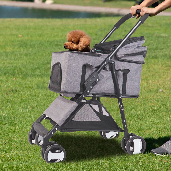 Large Pet  Dog Stroller Pram with Detachable & breathable Cart & Maximum Load Capacity of 30kg