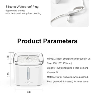 Petkit EVERSWEET SOLO V2S Automatic Circulation Pet Water Fountain 2L Capacity Water Dispenser Water Feeder for Dog Cat Drinking