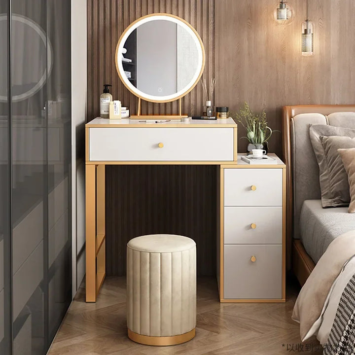 Vanity Drawer Dressing Table Mobile Cabinets Accessory Mirror Computer Light Dressing Table Luxury Toaletka Modern Furniture