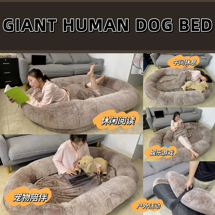 New Human Dog Bed Extra Large Removable and Washable Pet Products Pocket Design Beanbag Sofa Premium Plush Giant Cat and Dog Mat