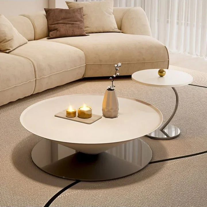 Design Modern Small Coffee Table Round Aesthetic Low Luxury Nordic Coffee Table Balcony Minimalist Mesa Auxiliar Salon Home