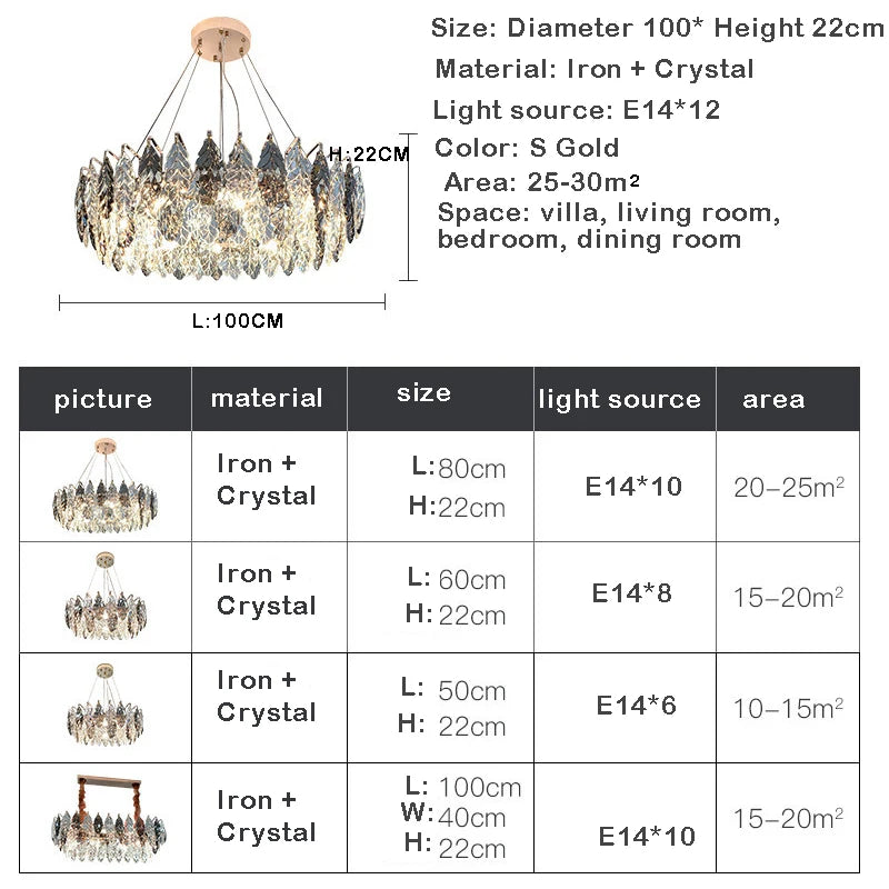 Scandinavian luxury living room crystal light dining room ceiling chandelier bedroom  ceiling light E14 feather crystal chandeli