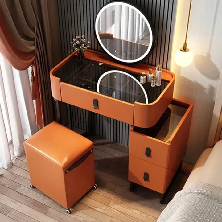 Storage Makeup Dressing Table Mirror Nordic Cabinet Comfortable Bedroom Dressing Table Girl European Penteadeira Home Furniture