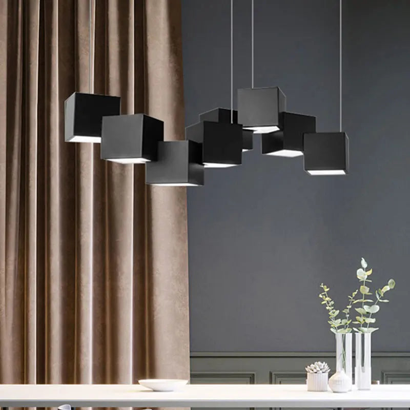 Modern LED Simple White Design Style Chandelier For Dining Room Table Kitchen Bar Bedroom Living Room Ceiling Lamp Pendant Light