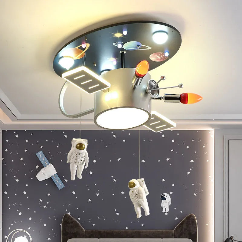 Children's bedroom ceiling lamp creative space aviation planet cartoon lamp boy room lamp Luminaire lustre LED ceiling lamp