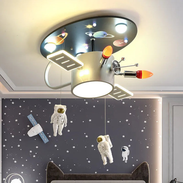 Children's bedroom ceiling lamp creative space aviation planet cartoon lamp boy room lamp Luminaire lustre LED ceiling lamp