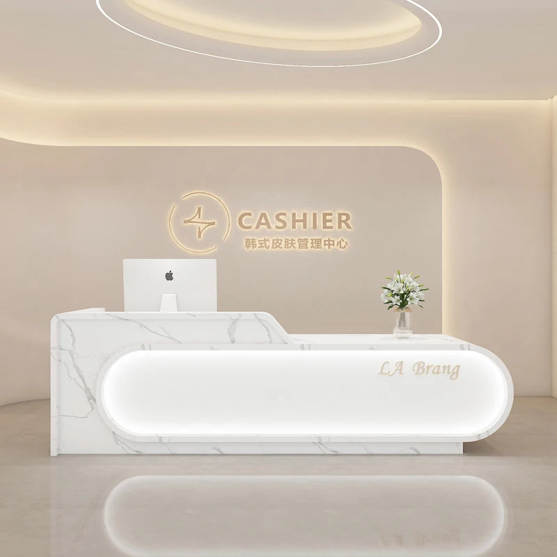 Luxury Garden Reception Desks Mobile Closet Hospital Modern Siting Cashier Table Mobile Mesa De Escritorio Luxury Furniture