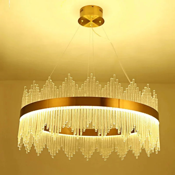 Modern Nordic Crystal Chandelier Luxury Pendant Light Home Decor For Living Room Bedroom LED Ceiling Lamps