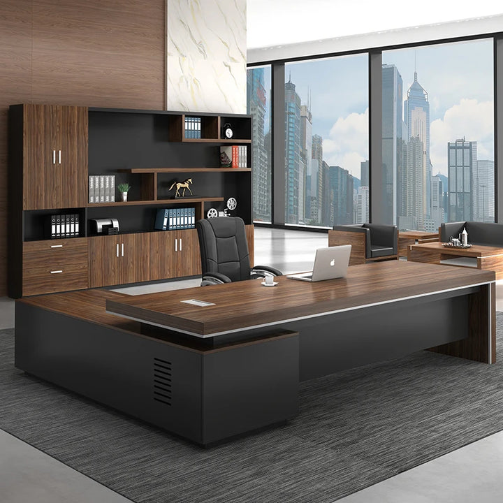 Conference L Shaped Office Desks Workbench Drawers Gaming Organizers Computer Desks Dark Storage Escritorios Oficina Furniture