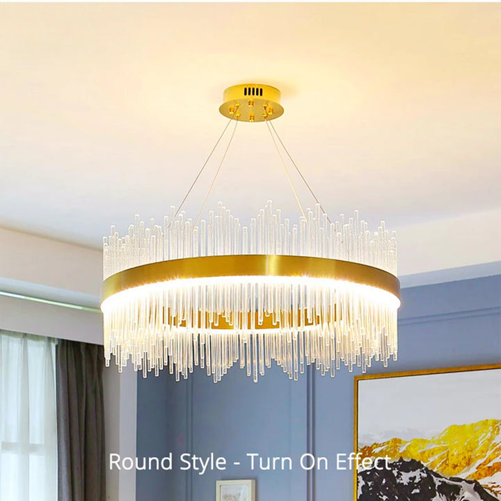 Post Modern Crystal Light Luxury Chandelier Nordic Minimalist Living Room Dining Room Chandelier Bedroom Lamp LED Lamp