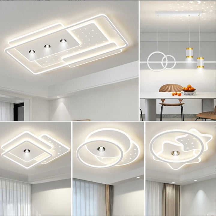 Modern LED Living Room Ceiling Light Originality With Spotlights Bedroom Chandelier Fashion Indoor Decorate Lighting Fixtures