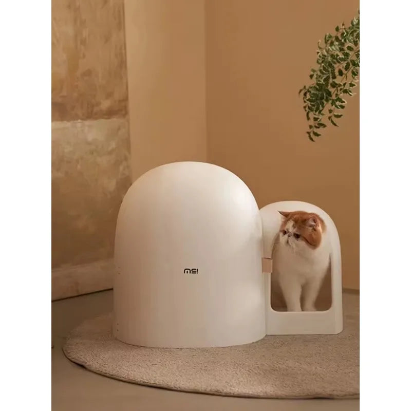 Cat Litter Box Large Space Enclosed Litter Box with Scoop Carrier for Cat Leak Proof Anti Odor and Splash Sand Tray Pet Product