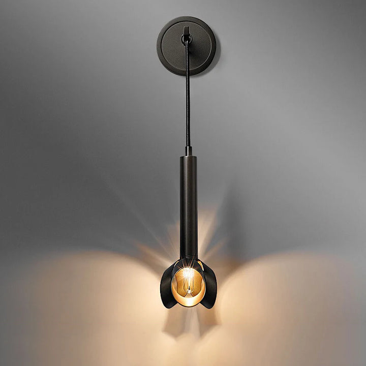 Modern Black All Copper Wall Lamp Home Decoration Bedroom Wall Sconce Led Bakground Light Fixture