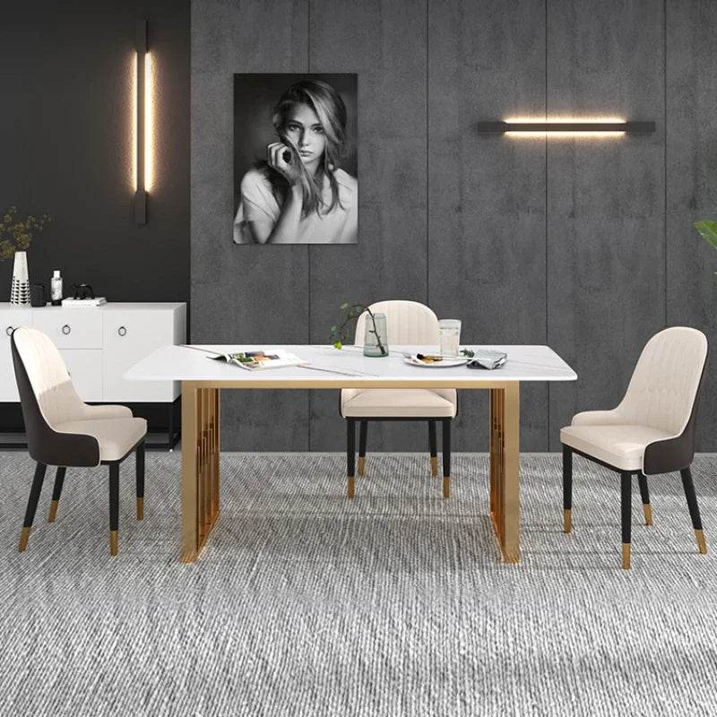 Luxury Nordic Dining Tables Slate Coffee Living Room Modern Dining Tables Kitchen Design Tavolo Pranzo Home Furniture SR50DT