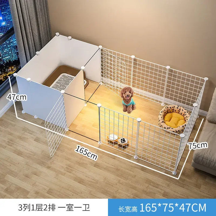 Pet Fence, Dog Fence, Indoor Toilet, Small and Medium-sized Dog Kennel, Free Combination, Household Isolation Dog Cage