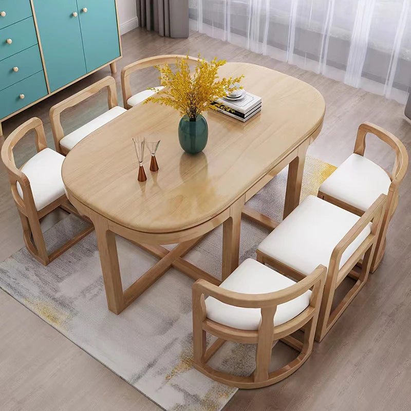 Italian Waterproof Dining Tables Wood Apartmen Modern Entryway Coffee Tables Office Restaurant Table A Manger Home Furnitures