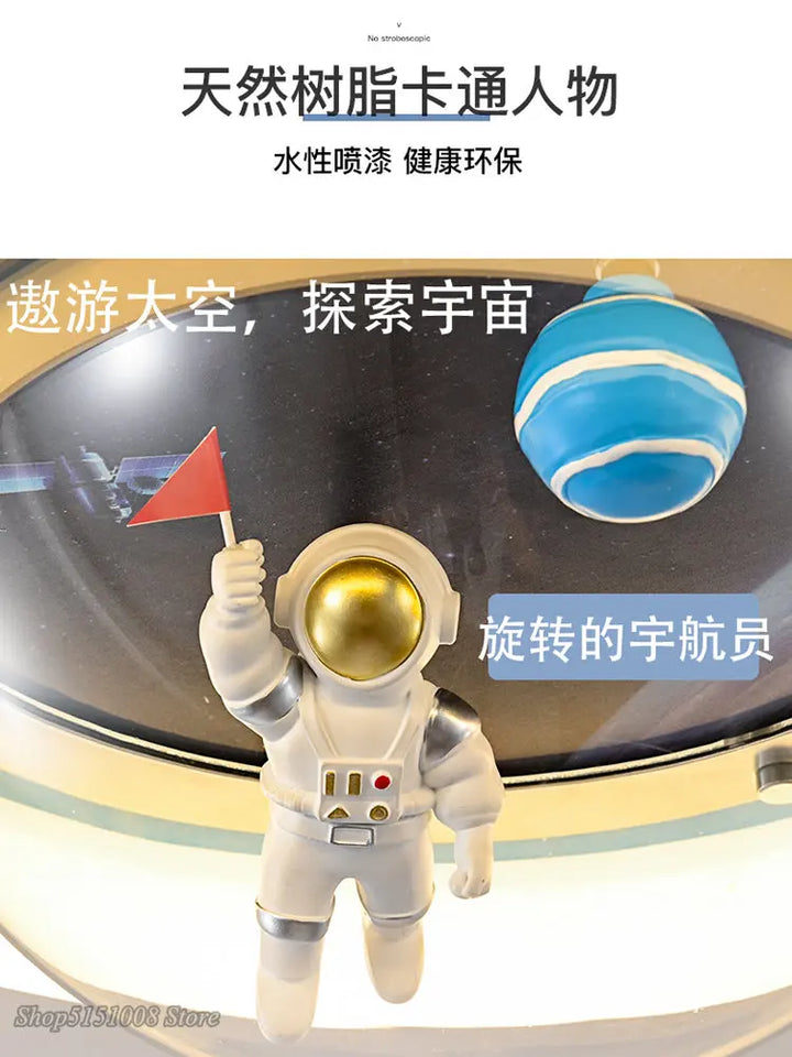 Children's room ceiling lamp astronaut spaceman planet lamp boy and girl room lamp eye protection simple bedroom Light Fixtures