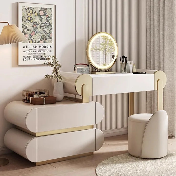 Makeup Coffee Vanity Dressers Desk Bedroom Computer Console Mobile Storage Dressers Salon Comoda Pra Quarto Room Furniture HDH