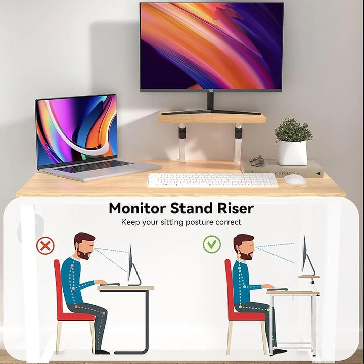 Computer Desk Modern Design Bedroom Laptop Corner Table Office Desk With 1 Monitor Stands Writing Gaming Table For Home Office