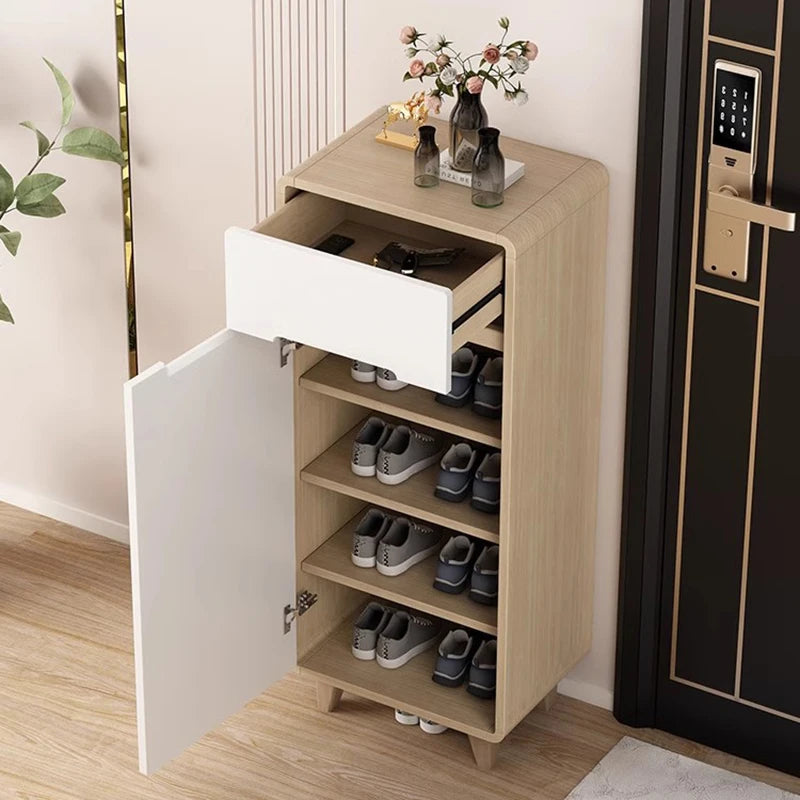 Narrow Cabinet Shoe Rack Wooden Modern Side Shoe Rack Chinese Style Small Muebles Para El Hogar Multifuncionales Furniture