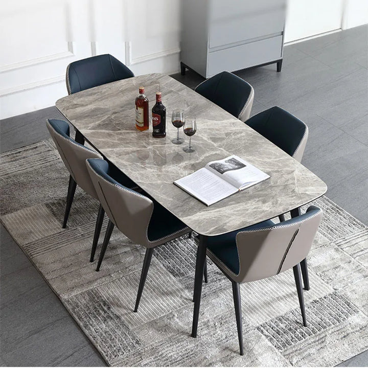 Grey Luxury Dining Table Decor Nordic Big Legs 75cm Space Savers Dining Table Complete Free Shipping Muebles Household Products